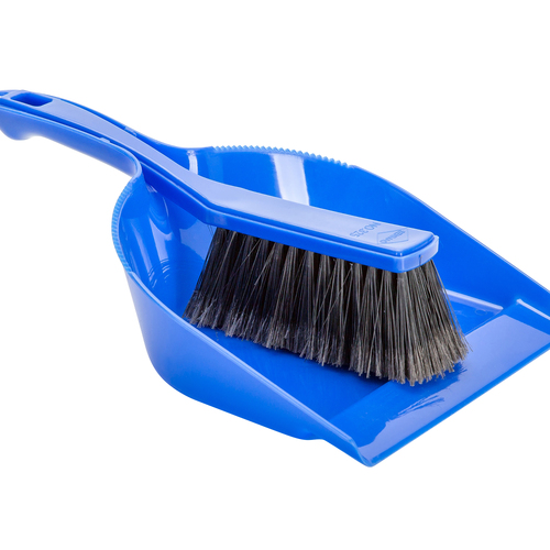 Cleanlink Dustpan & Brush Set Blue 340 X 210 X 90mm - 12122