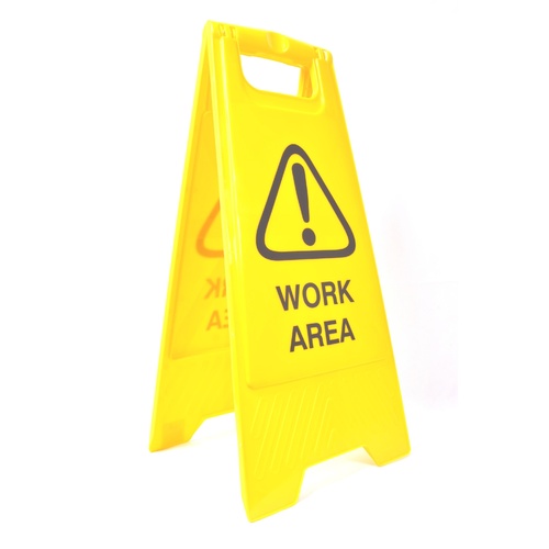 Cleanlink Safety Sign "Work Area" - Yellow