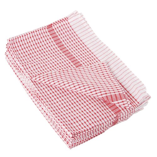 Tea Towels Clothes Red - 10 Pack