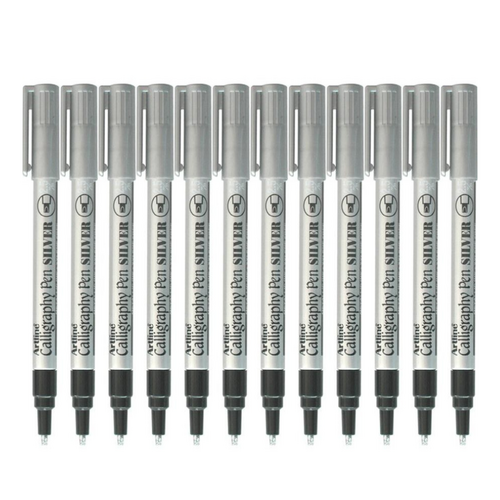 Artline 933 Calligraphy Pen 4.0mm 12 Pack 1243032 - Silver