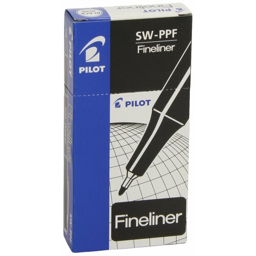 Pilot SW-PPF Fineliner Felt Tip Pen 0.4mm Black 600401 - 12 Pack