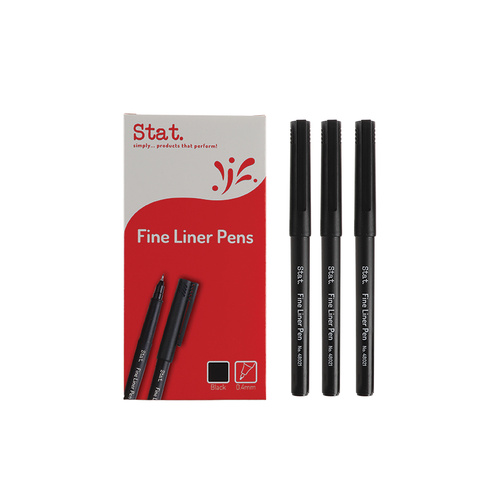 Stat Fineliner Felt Tip Pen 0.4mm Fibre Nib - Black