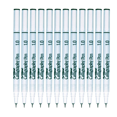 Artline 241 Calligraphy Pen 1.0mm 12 Pack 124101 - Black