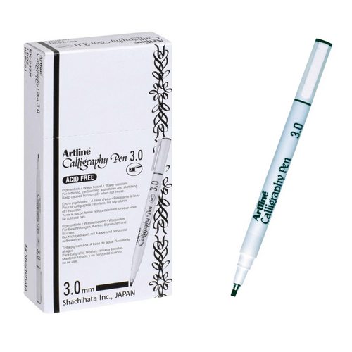 Artline 243 Calligraphy Pen 3.0mm 12 Pack - Black
