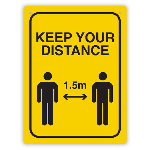 Durus Keep Your Distance Sign 225 x 300mm