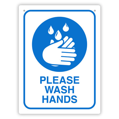 Durus Please Wash Hands Sign 225 x 300mm