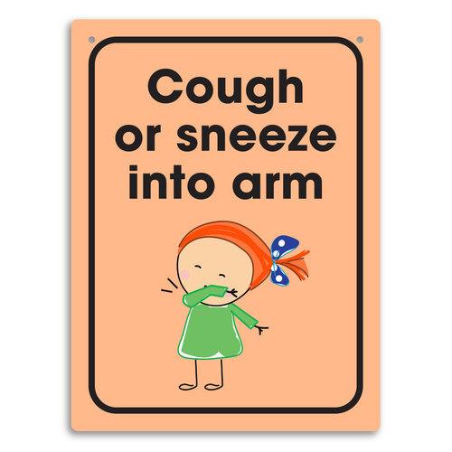 Durus Cough or Sneeze in Arm Wall Sign 225 x 300mm