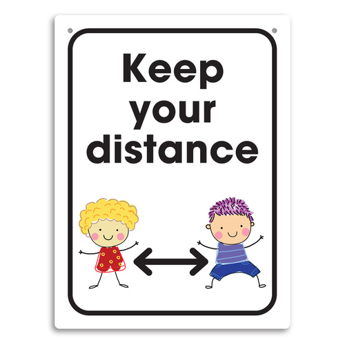 Durus Keep Your Distance Wall Sign 225 x 300mm