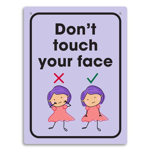 Durus Don't Touch Your Face Wall Sign 225 x 300mm