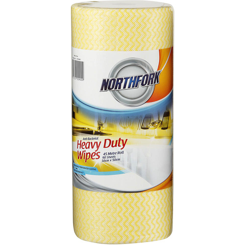 Northfork Cleaning Wipes Perforated Roll -  Yellow