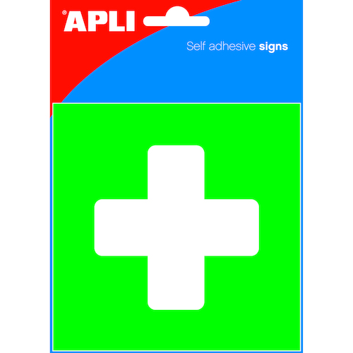 Apli Self Adhesive Signs FIRST AID - 1 Pack 