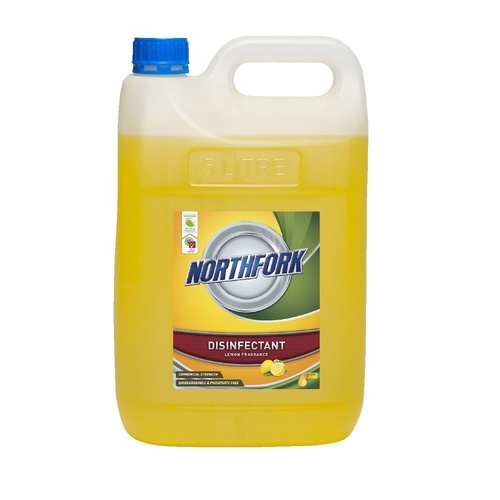 Northfork Lemon Disinfectant 5Ltr Bench/Floor/Bathroom Cleaning Sanitiser