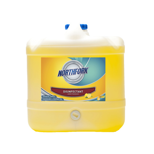 Northfork Lemon Disinfectant 15Ltr Bench/Floor/Bathroom Cleaning Sanitiser