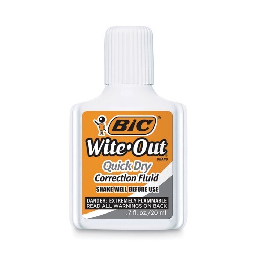 BIC Wite-Out Quick Dry Correction Fluid White Out 20ml
