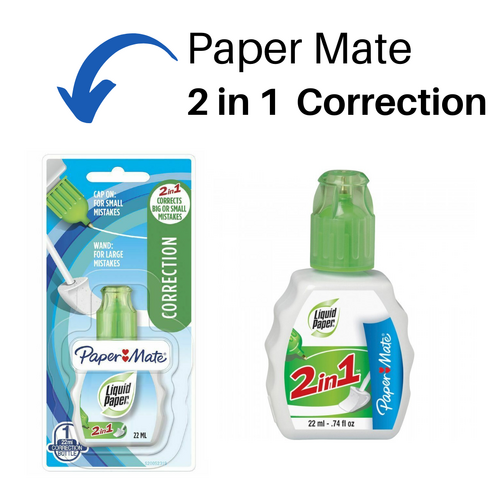 Papermate Correction Fluid Combo 2 In1 22ml Liquid Paper