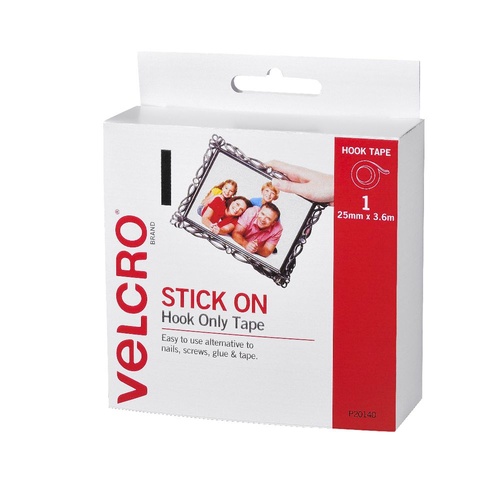 Velcro Brand Dots Hook Only Strips 25mm x 3.6m - White