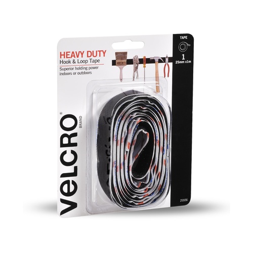 Velcro Brand Heavy Duty Hook and Loop Strip Tape 25mm x 1m