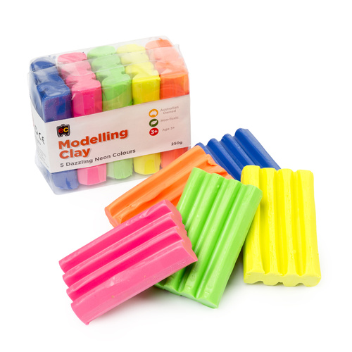 EC Play Fun Modelling Clay 250g Non-Toxic - Fluoro