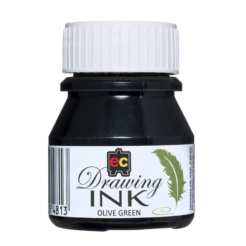 Ec Permanent Drawing Ink 30ml - Olive Green