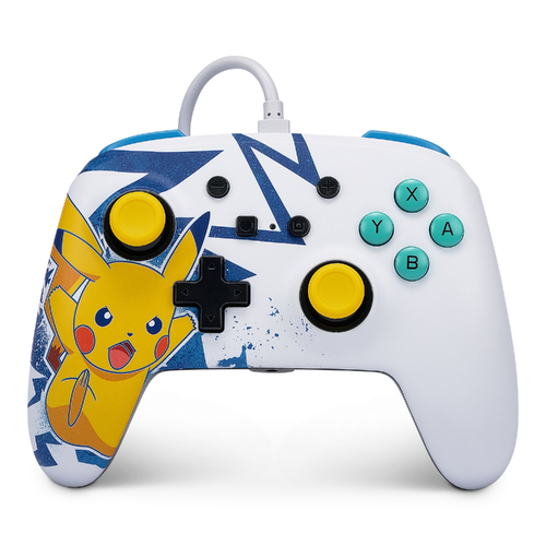 Powera Enhanced Wired Controller for Nintendo Switch Gaming - Pokemon Pikachu High Voltage