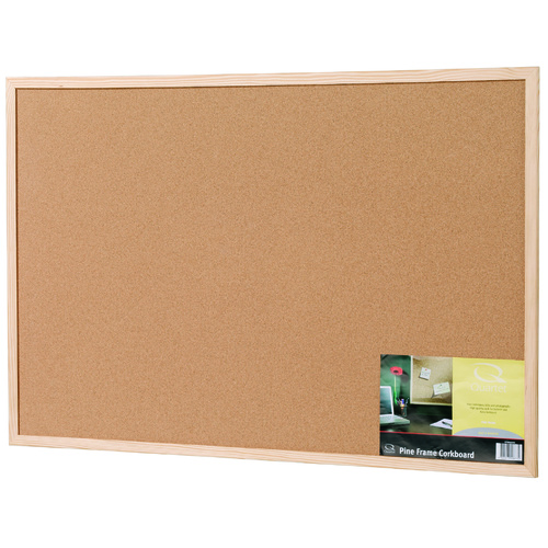 Quartet Cork Board Pine Frame 900x600mm