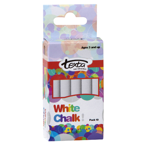 Texta White Chalk - 10 Pack