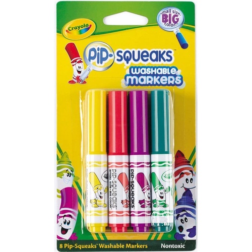 Crayola Washable Markers Pip - Squeaks Pack of 8