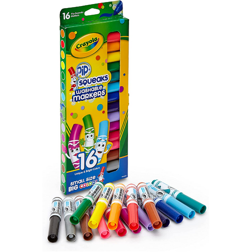 Crayola Pip-Squeaks Washable Colour Markers - 16 Pack
