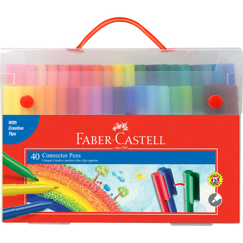 Faber Castell Connector Color Marker Pens 40 Pack