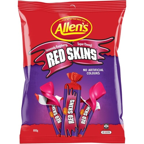 Allens Redskin Sticks Lollies 800g Bulk Bag