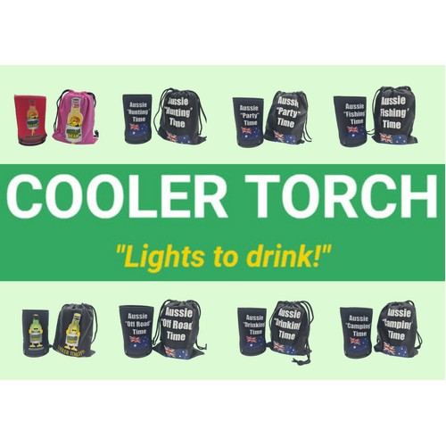 Cooler Torch Lights To Drink! Stubby Cooler
