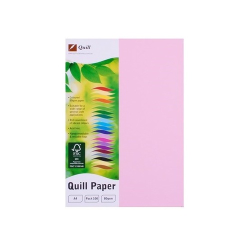 Quill A4 Copy Paper 80gsm 100 Sheets - Musk