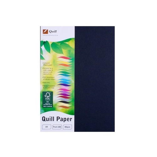 Quill A4 Copy Paper 80gsm 100 Sheets - Black