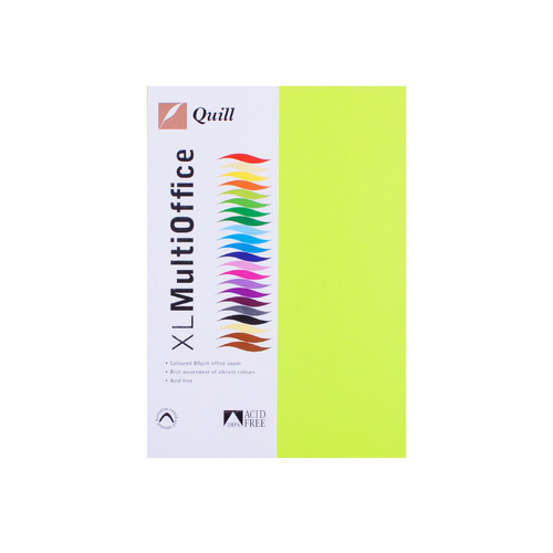 Quill A4 Copy Paper 80gsm 500 Sheets - Fluoro Green