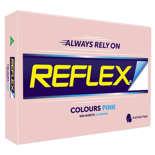 Reflex A4 Tints Copy Paper 80gsm 500 Sheets - Pink