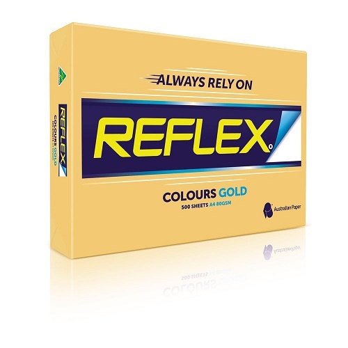 Reflex A4 Tints Copy Paper 80gsm 500 Sheets - Gold
