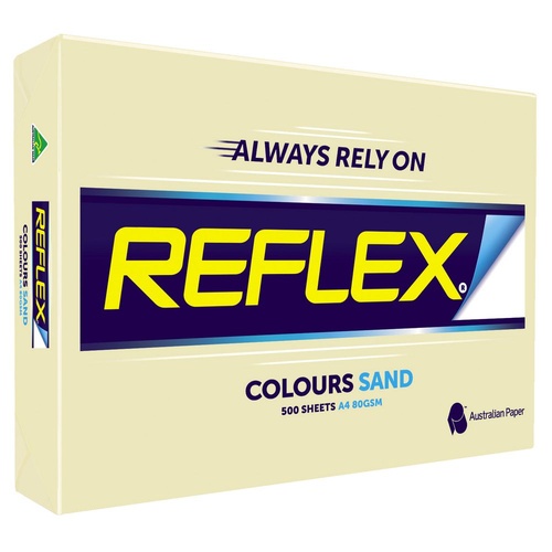 Reflex A4 Tints Copy Paper 80gsm 500 Sheets - Sand
