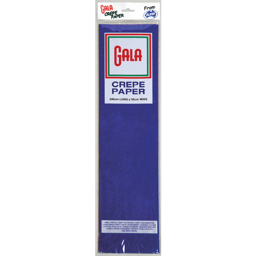 Alpen Gala 240 x 50cm Crepe Paper 12 Pack - Azure Blue