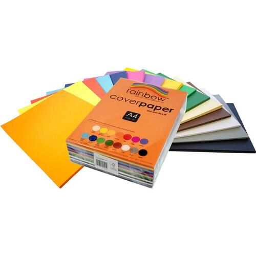 Rainbow A4 Copy Paper 125gsm 500 Sheets - Assorted Colours