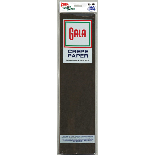 Alpen Gala 240 x 50cm Crepe Paper 12 Pack - Black