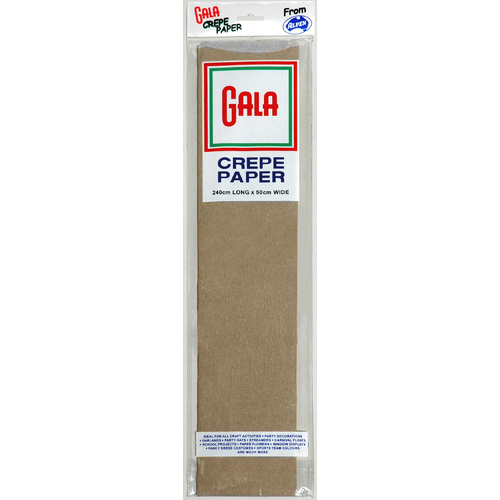 Alpen Gala 240 x 50cm Crepe Paper 12 Pack - Grey
