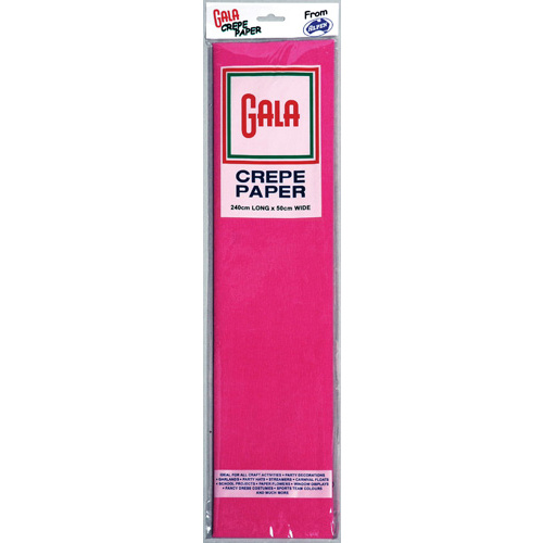Alpen Gala 240 x 50cm Crepe Paper 12 Pack - Cerise / Pink