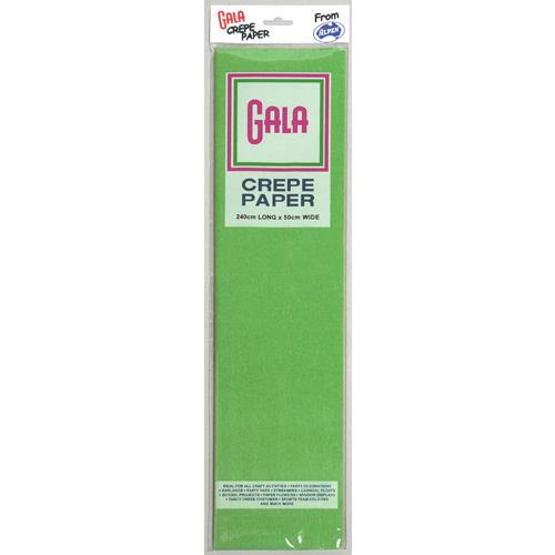Alpen Gala 240 x 50cm Crepe Paper 12 Pack - Emerald Green