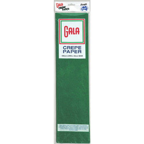 Alpen Gala 240 x 50cm Crepe Paper 12 Pack - Stem Green