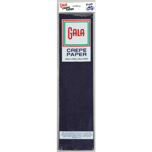 Alpen Gala 240 x 50cm Crepe Paper 12 Pack - Navy