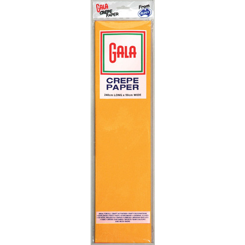 Alpen Gala 240 x 50cm Crepe Paper 12 Pack - National Gold