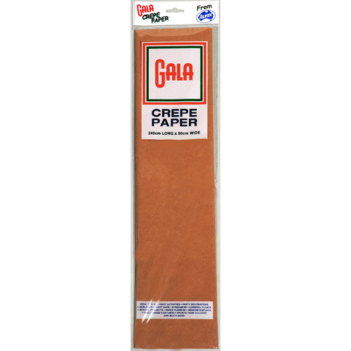 Alpen Gala 240 x 50cm Crepe Paper 12 Pack - Light Brown