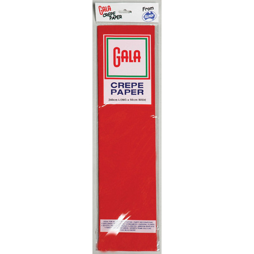Alpen Gala 240 x 50cm Crepe Paper 12 Pack - National Red