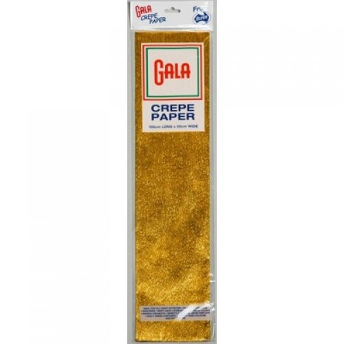 Alpen Gala 100 x 50cm Crepe Paper 6 Pack - Metallic Gold