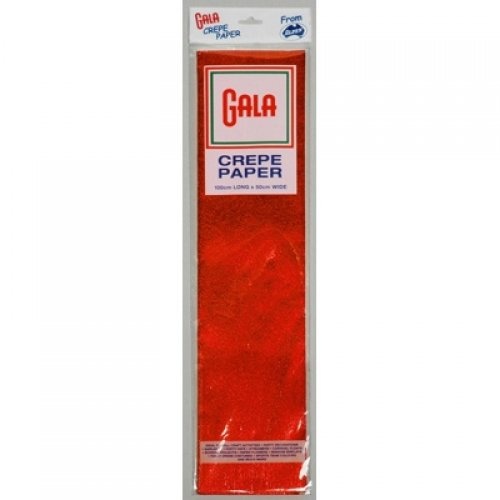Alpen Gala 100 x 50cm Crepe Paper 6 Pack - Metallic Red